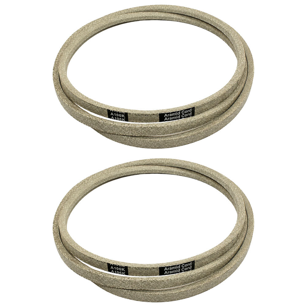 Qty 2: Traction Drive Mower Belt - 1/2" x 108"  Fits Universal Products