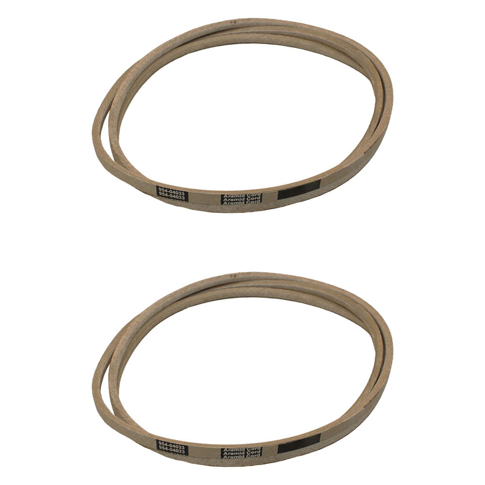 Qty 2: Deck Drive Belt Fits Columbia Replaces 754-04033 Made with Aramid