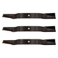 52" 3380 Lawn Mower Blade Set (3) Fits Woods #70117 1/2" Center Hole