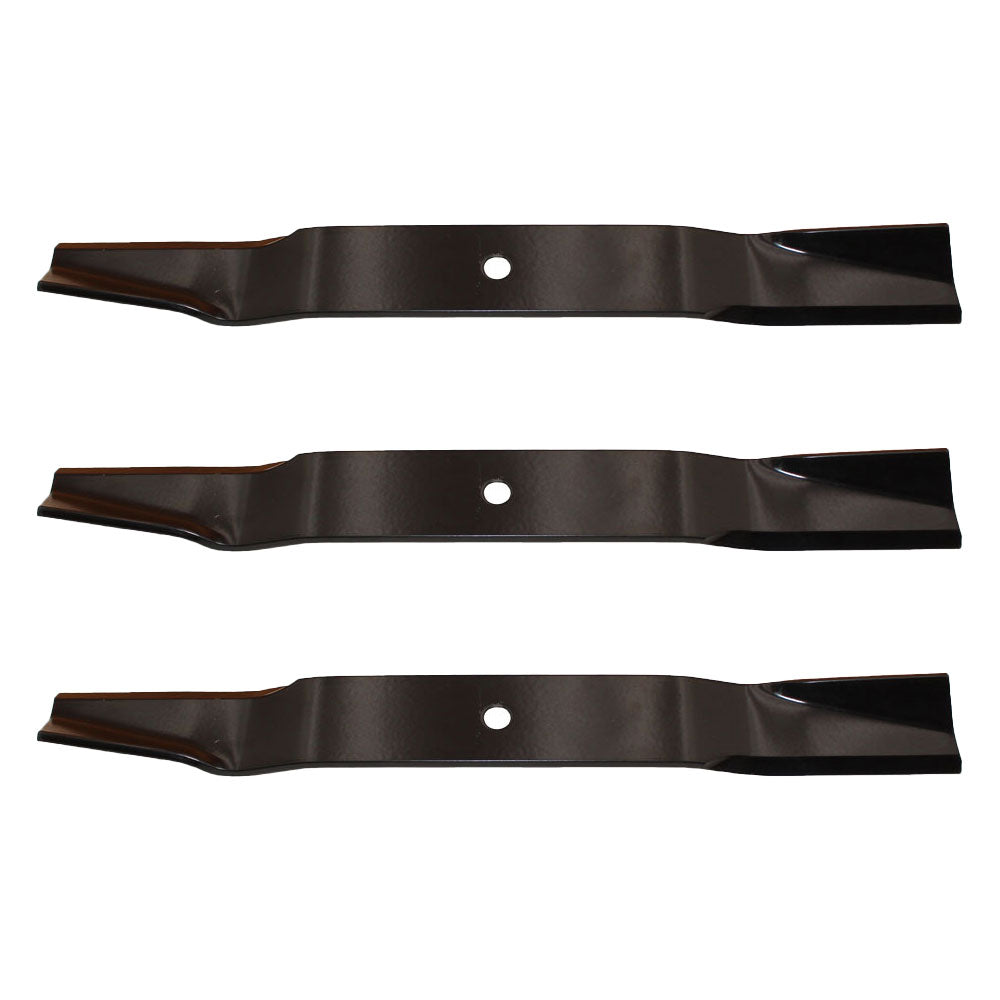 52" Rotary #3380 Lawn Mower Blade Set (3) Fits Woods #70117 1/2" Center Hole