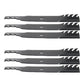 Qty 6: Toothed Mulching Blade Fits John Deere Replaces 302-622