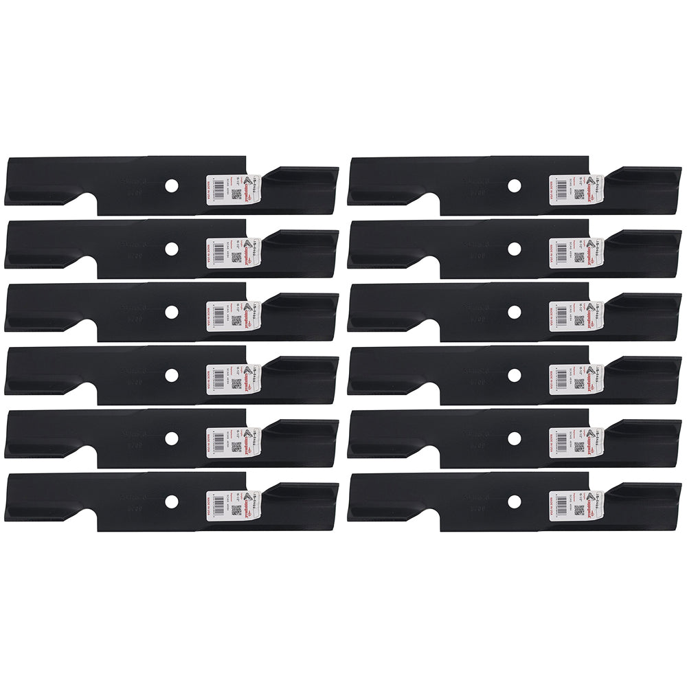 Qty 12: Notched Mower Blade Fits Husqvarna Replaces 539 10 60-40