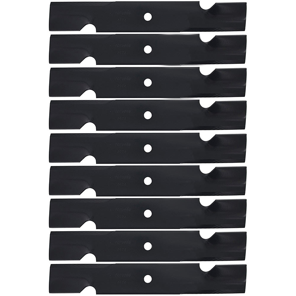 Qty 9: Notched Mower Blade
 Fits Toro Replaces 107-3196-03