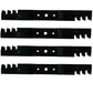 GX20249 Four Pack Toothed Mulching Blades Fits John Deere Mowers L100 100 Series