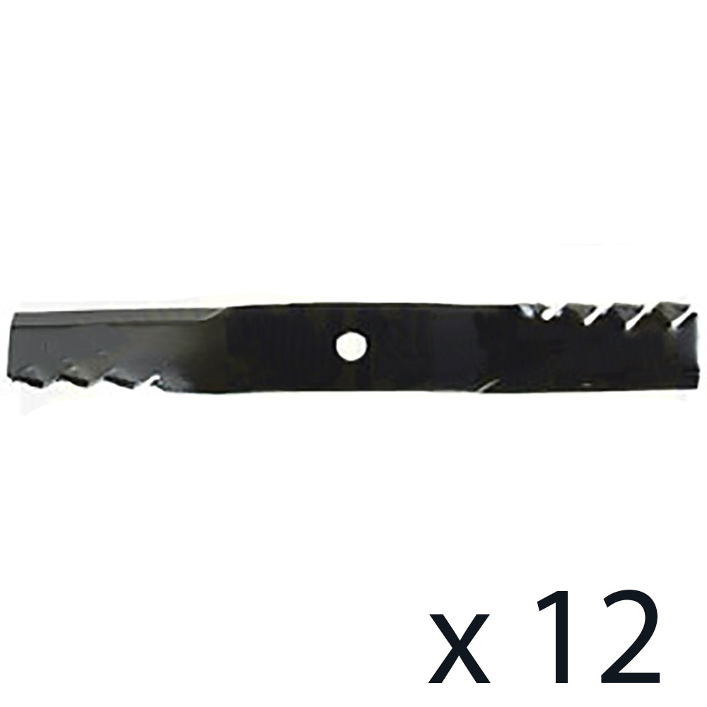 Qty 12: Toothed Mulching Blade Fits John Deere Replaces M145516
