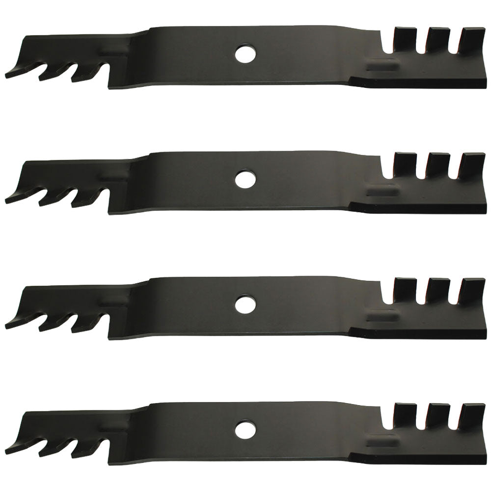 (4) Toothed Mower Blades Fits John Deere ZTrak Z525E Z535M Z540M Z375R M143520