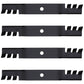 (4) Toothed Mower Blades Fits John Deere ZTrak Z525E Z535M Z540M Z375R M143520