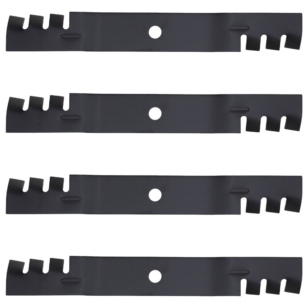 (4) Toothed Mower Blades Fits John Deere ZTrak Z525E Z535M Z540M Z375R M143520