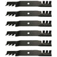 (6) Toothed Mower Blades Fits John Deere ZTrak Z525E Z535M Z540M Z375R M143520
