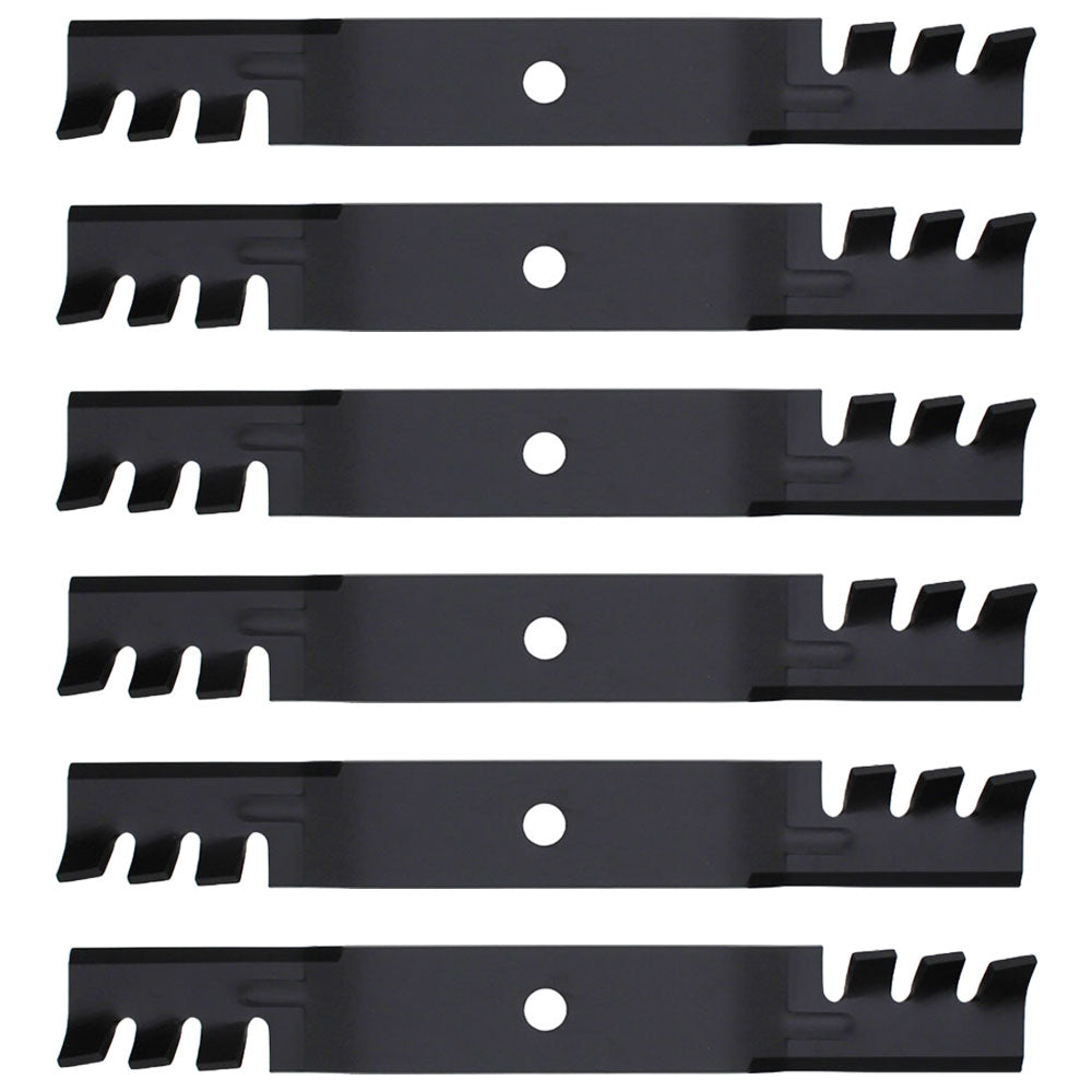(6) Toothed Mower Blades Fits John Deere ZTrak Z525E Z535M Z540M Z375R M143520