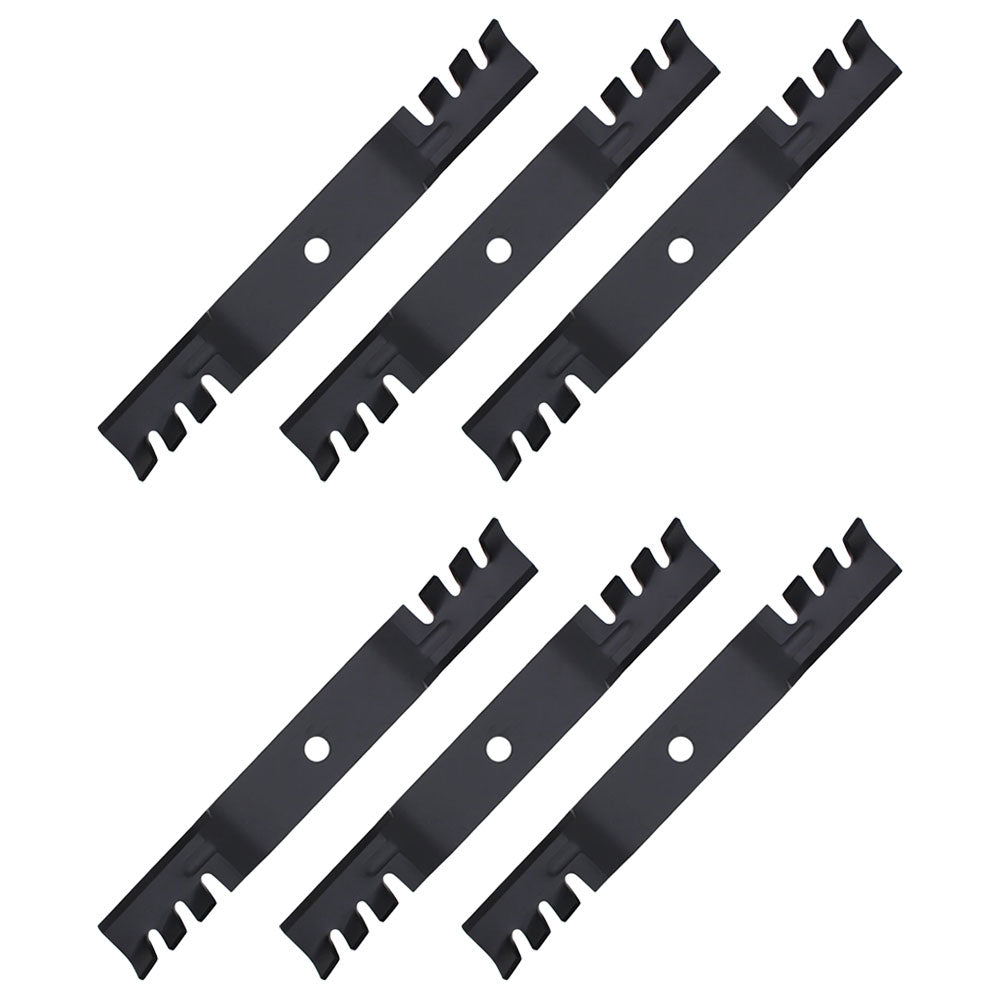 (6) Toothed Mower Blades Fits John Deere ZTrak Z525E Z535M Z540M Z375R M143520
