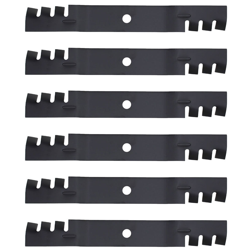 (6) Toothed Mower Blades Fits John Deere ZTrak Z525E Z535M Z540M Z375R M143520