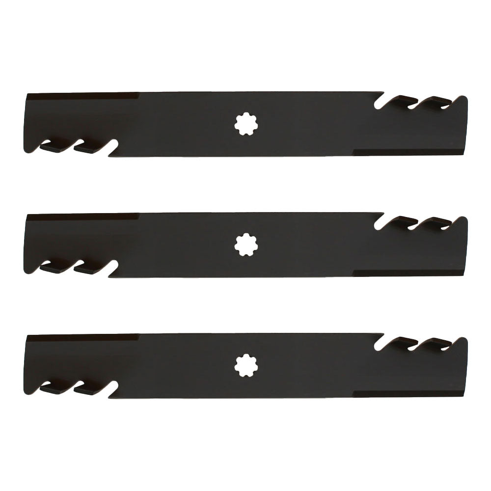 Qty 3: Toothed Mower Blade Fits John Deere Replaces AM137757