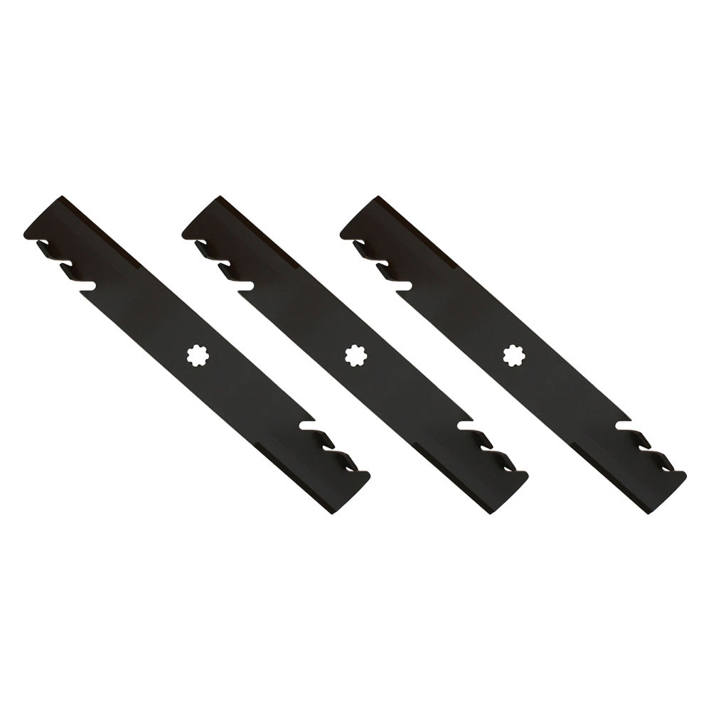 Qty 3: Toothed Mower Blade Fits John Deere Replaces AM137757