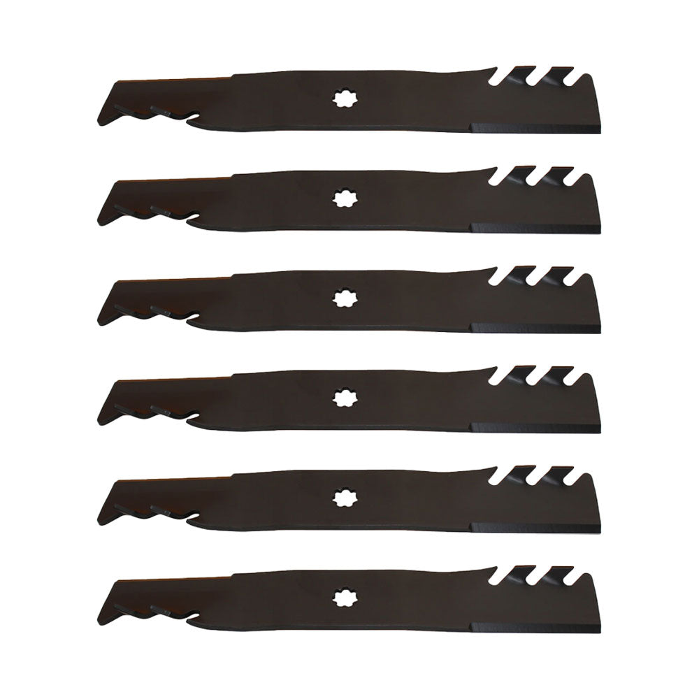 Six 17" Mulching Blades Fits John Deere 48" Deck GX21784 GY20852 LA145 LA140