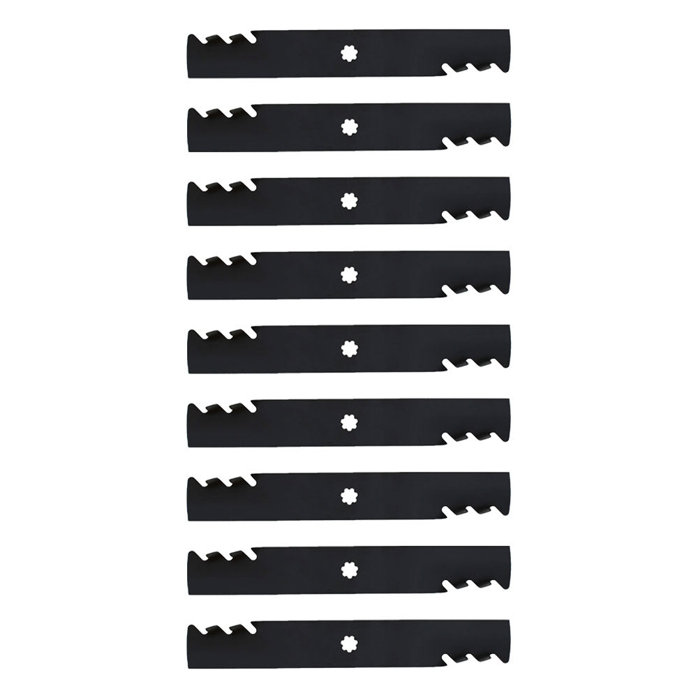 Qty 9: Toothed Mower Blade Fits John Deere Replaces AM137757