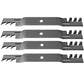 Qty 4: Toothed Mulching Mower Blade Fits John Deere Replaces AM137328