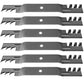 Qty 6: Toothed Mulching Mower Blade Fits John Deere Replaces AM137328