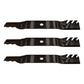 Qty 3: Toothed Mower Blade Fits John Deere Replaces 96306