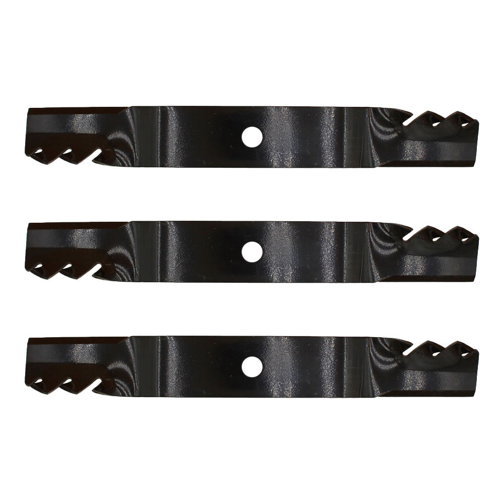 Qty 3: Toothed Mower Blade Fits John Deere Replaces 96306