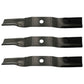 54" Cut Heavy Duty Fits Kubota Blades Set of 3 Code K5619-34350 Full 1/4" Thick