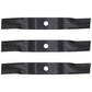 3 XHT Heavy Duty Blades Fits Kubota K5619-34330 Zd221 Zg227 K5351-99040 54" Deck