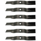 6 New XHT Heavy Duty Blades 54" Decks Fits Kubota K5619-34350 K535199040 RCK54GR
