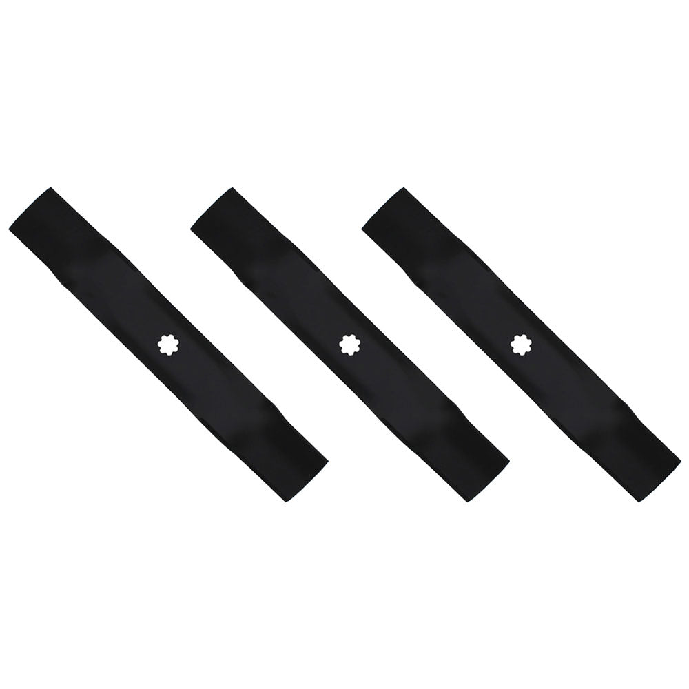 3 BLADES Fits John Deere GX21786 GX21785 GX21784 GY20852 AM141036 48"