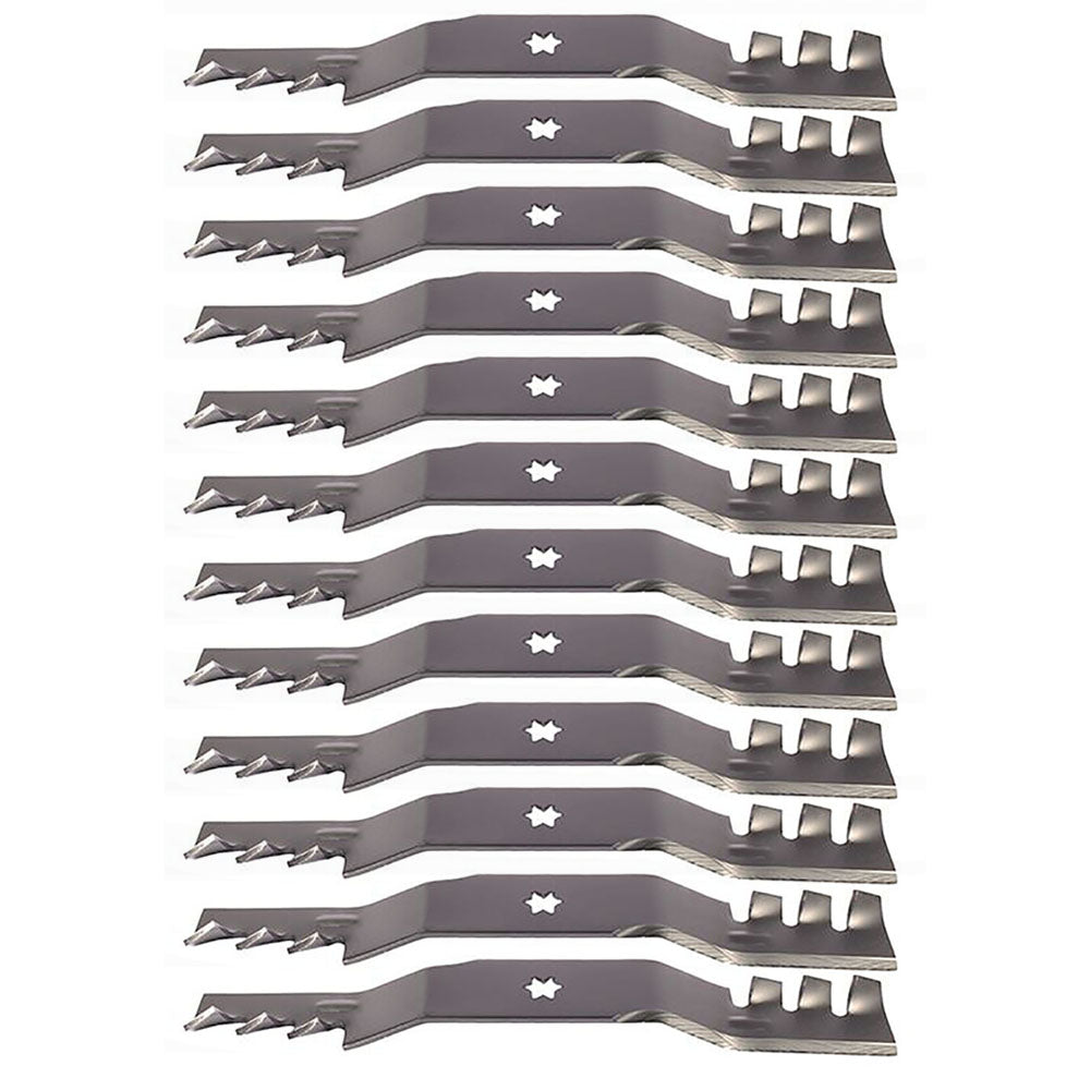 Qty 12: Toothed Mulching Mower Blade Fits Cub Cadet Replaces 742-04053