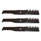 (3) Toothed Mulching Mower Blades fits Ariens 48" Zoom Replaces 04919100