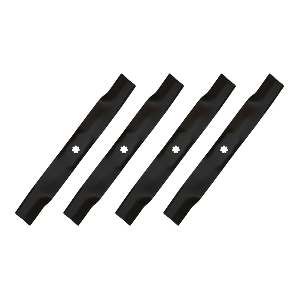 Qty 4: Mower Blades Fits John Deere Replaces AM137327