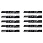Qty 10: Notched Air-Lift Blade Fits Exmark Replaces 1-303146