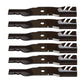 Set of (6) M136194 Toothed Mulching Blades Fits John Deere Models: 48"