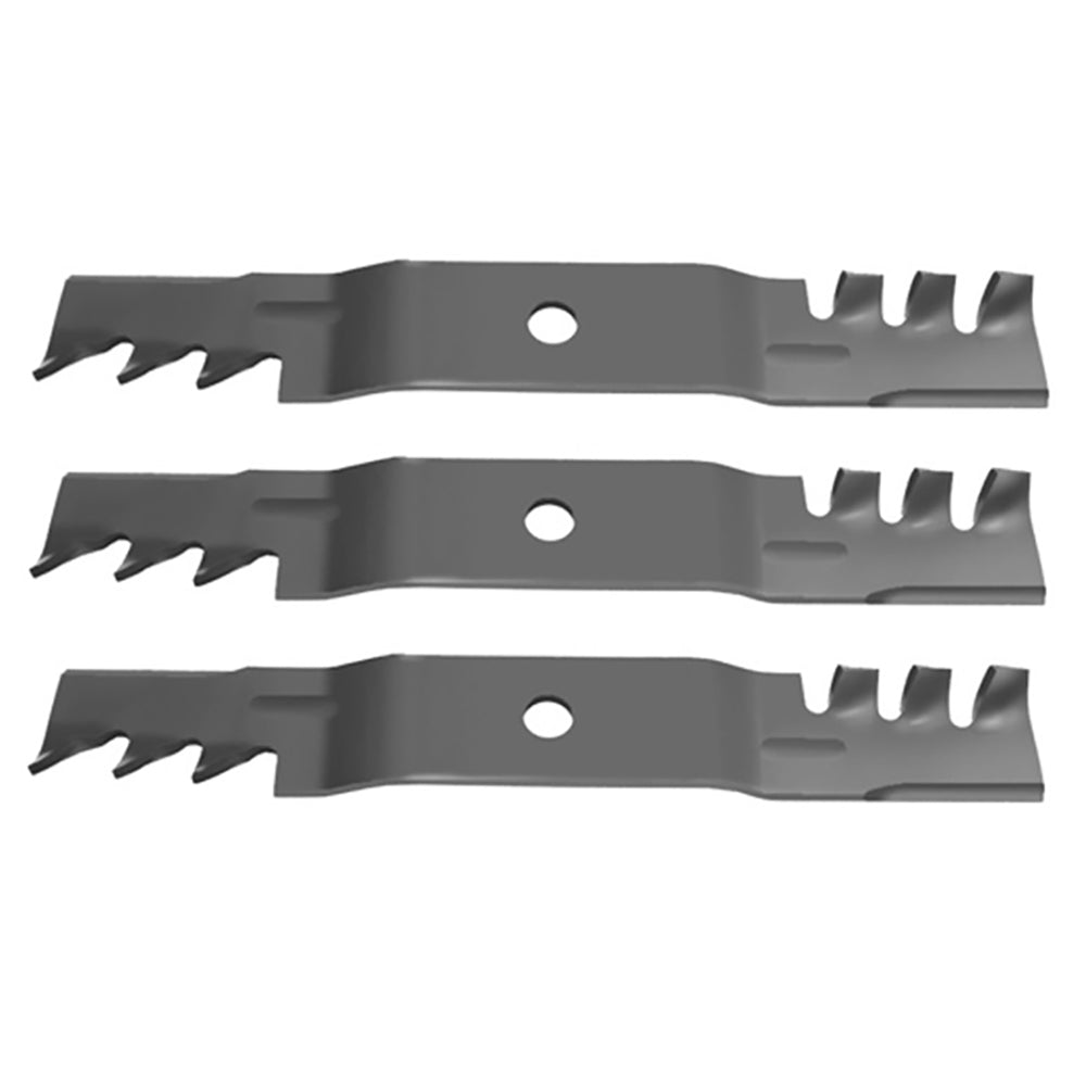 Qty 3: Toothed Mulch Mower Blade
 Fits John Deere Replaces M127500