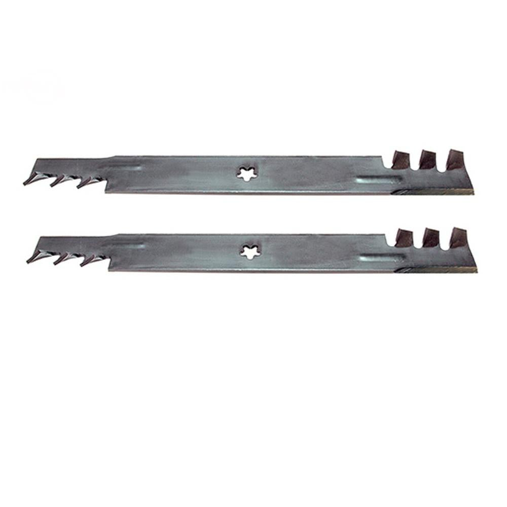 Qty 2: Toothed Mulching Blade
 Fits AYP Replaces 138498-Toothed