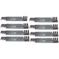 Qty 8: Toothed Mulching Blade Fits AYP Replaces 138498-Toothed