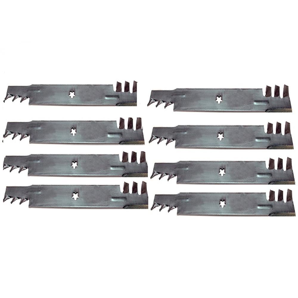 Qty 8: Toothed Mulching Blade Fits AYP Replaces 138498-Toothed