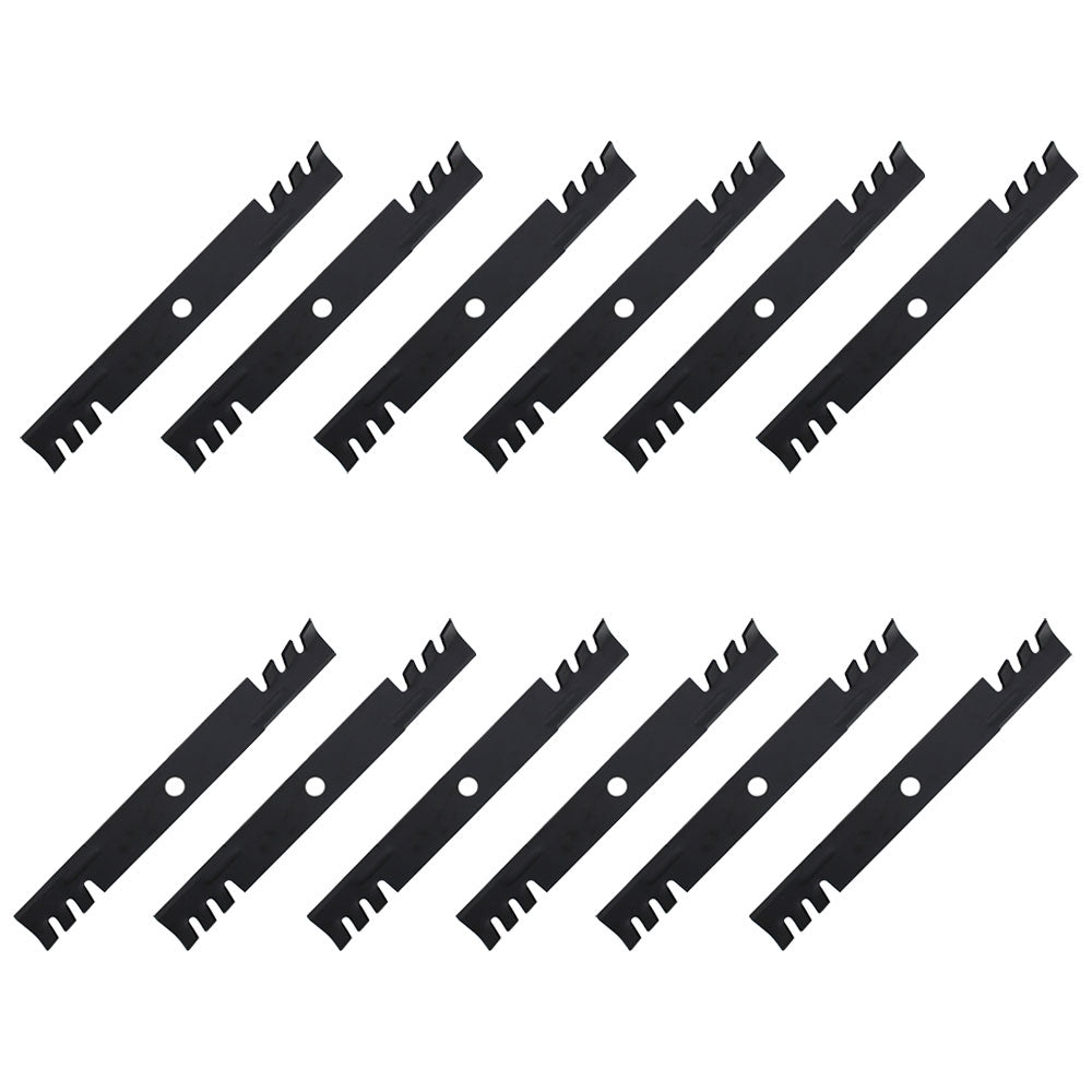 103-6393 Qty 12: Toothed Mower Blade
 Fits Exmark