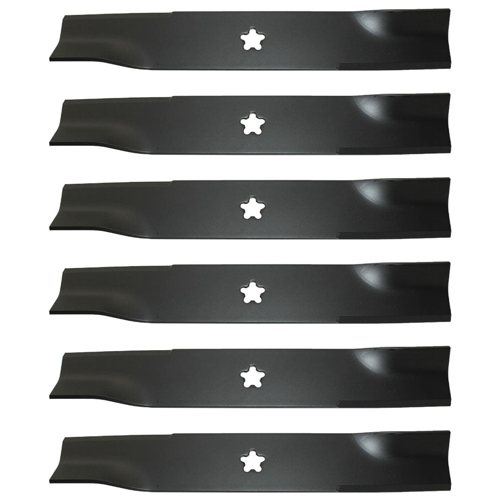 Pack of Six High Lift Blades Fits Snapper ZEKH48240 95087 Fits Kees 539 113425