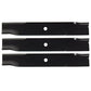 48" Rotary 3373 Lawn Mower Blade Set (3 Blades) 5/8" CH Fits Bunton PL4055
