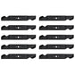 Set of (10) 21-3/16" X 6 Point Star Mower Blades  Fits Multiple Mower Models