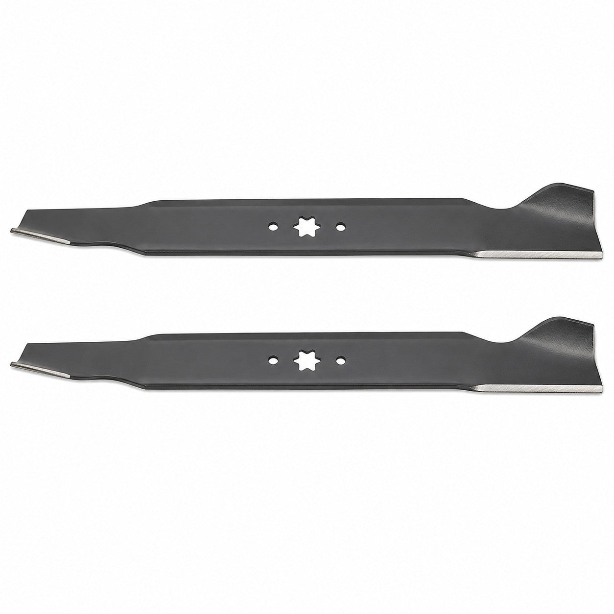 Set of (2) 21-3/16" X 6 Point Star Mower Blades Fits Multiple Mower Models