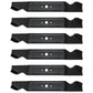 Set of (6) 21-3/16" X 6 Point Star Mower Blades Fits Multiple Mower Models
