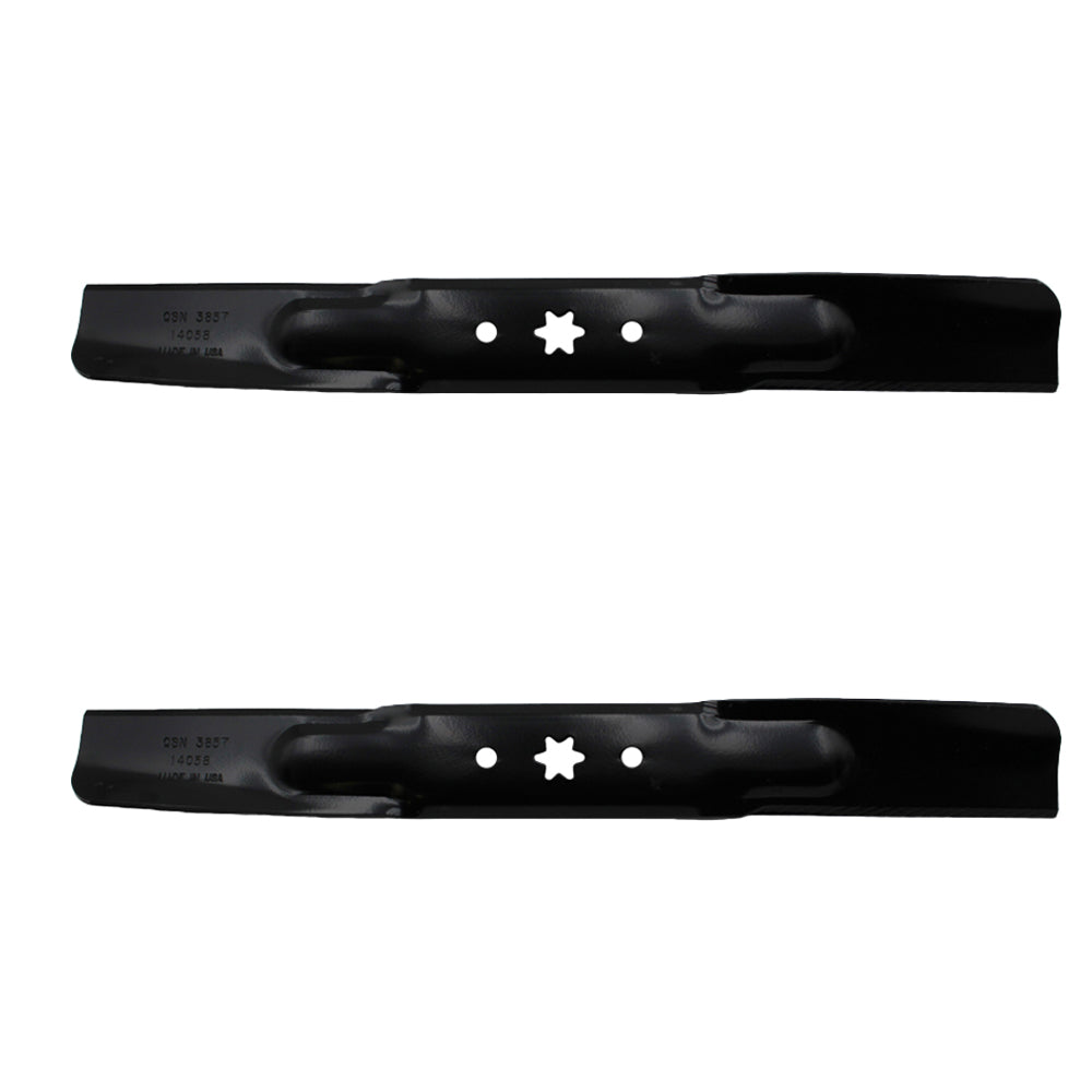 Set of 2 21 3/16" x 6 Point Star Heavy Duty Mower Blades MTD 742-04308 742-04312