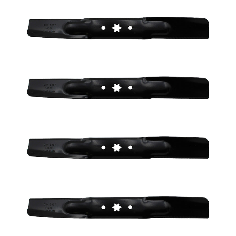 4 XHT HD Blades Fits Troy Bil Pony Bronco Colt XP Mowers 942-04308 With 42" Deck