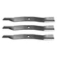 Three (3) High Lift Mower Blades Fits John Deere Mowers with 72" Decks AM102402