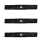 Set of 3 Heat Hardened Blades Fits John Deere M145476 M127500 M127673