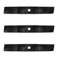 Set of 3 Heat Hardened Blades Fits John Deere M145476 M127500 M127673