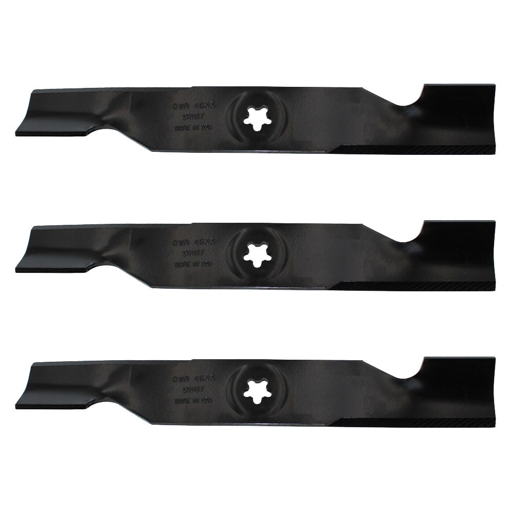 (3) Rotary 9907 Mower Blades Fits Husqvarna 5321739-20, 5321800-54, 48" Deck