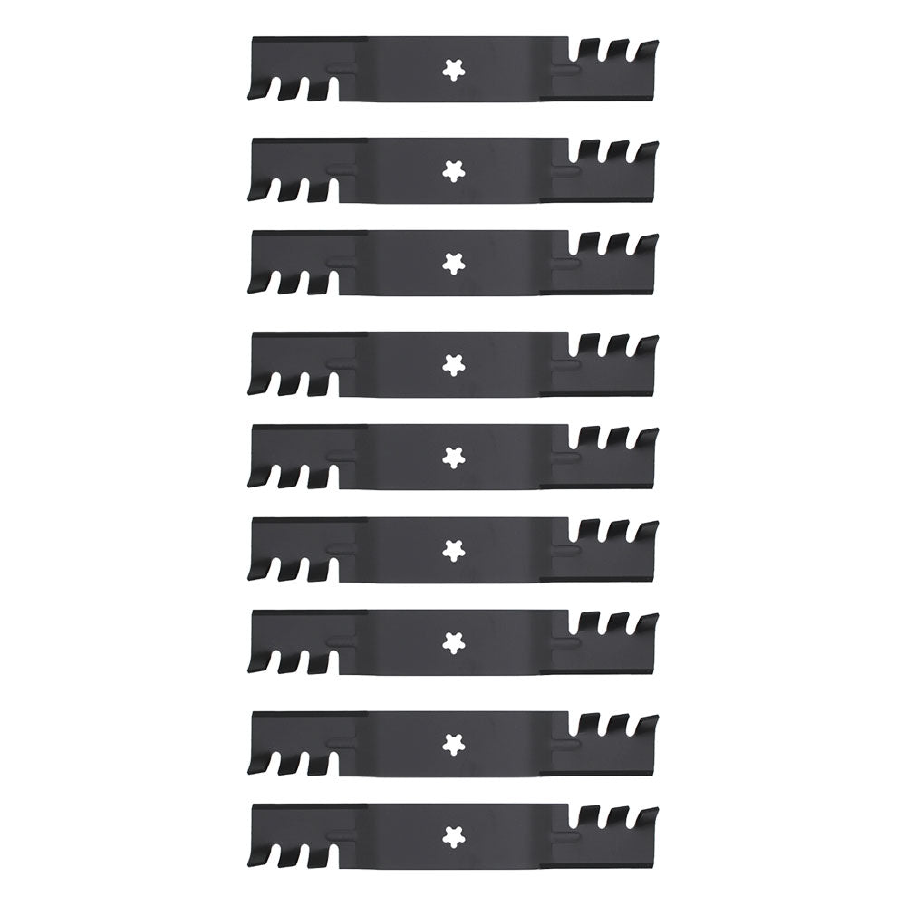 (9) Pack of Interchangeable Toothed Mulching Blades Fits Husqvarna Mowers